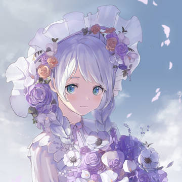 お花とイヴちゃん