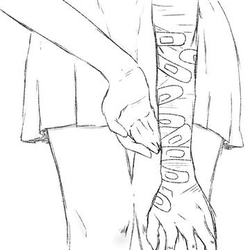 隠せない傷跡