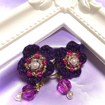 かぎ針編みの花いろいろ
