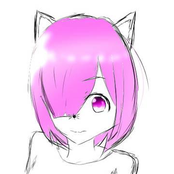 マシュにSNOWっぽいやつ描いてみた