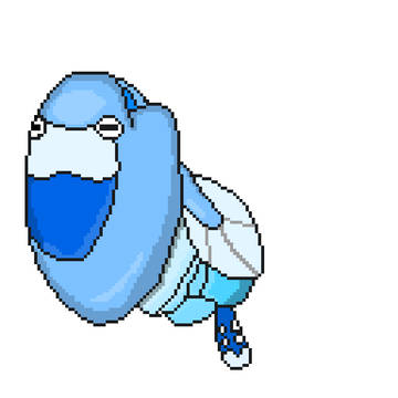 ウオチルドン BW風ドット絵