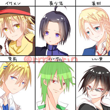 再掲 さばんぷキャラでイケメン描いてみた