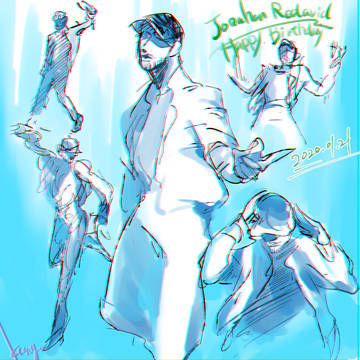 じょなさんれだびどさんお誕生日おたおめ絵