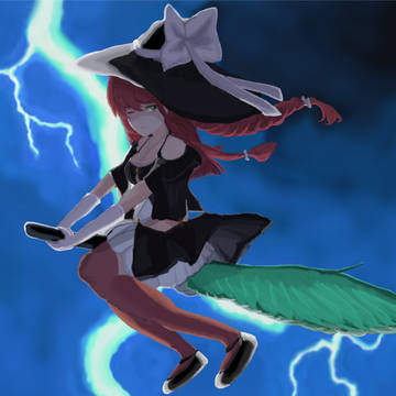 Girl in thunderstorms