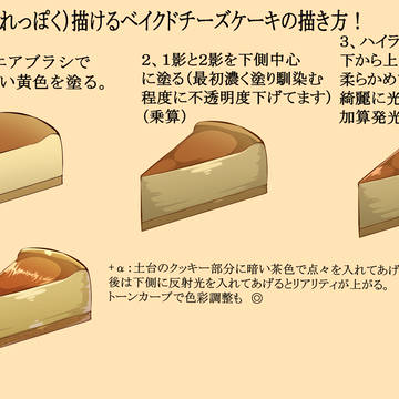 ベイクドチーズケーキの描き方