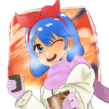 ココアを渡すレイちゃん