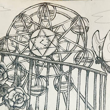 荒廃した遊園地