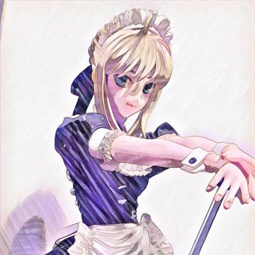 メイド姿のセイバーさん