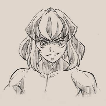 Inosuke lineart ( Kimetsu no Yai