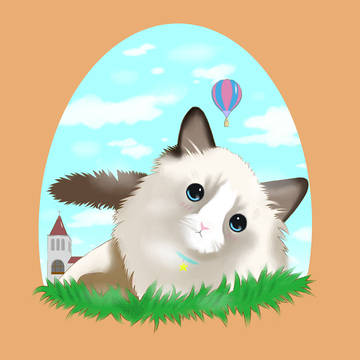 草原の猫