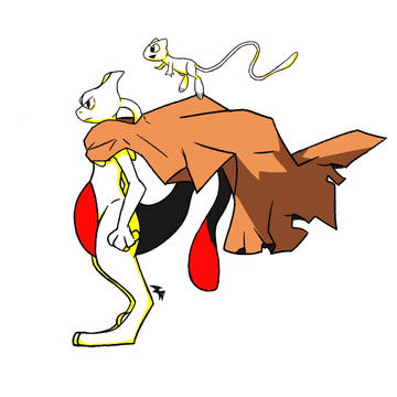 Caped Mewtwo + Mew