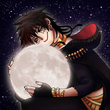 The snake and his moon