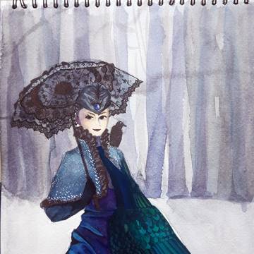 雪の下で