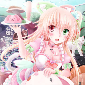 猫cafeのウェイトレスさま(ウサギ好き)