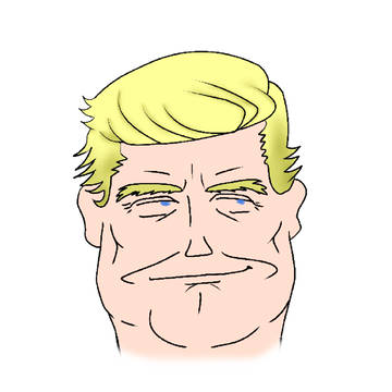 ドナルド・トランプ大統領の似顔絵
