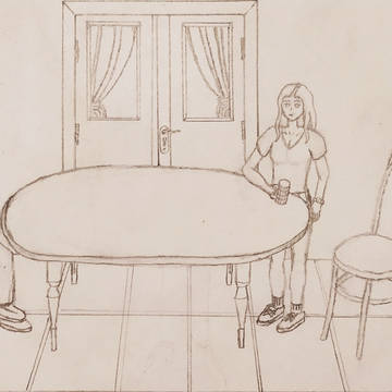 snt near table