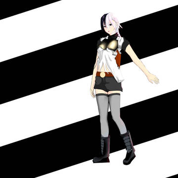 白黒の女の子