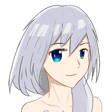 銀髪女子