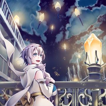 夜灯りの下で