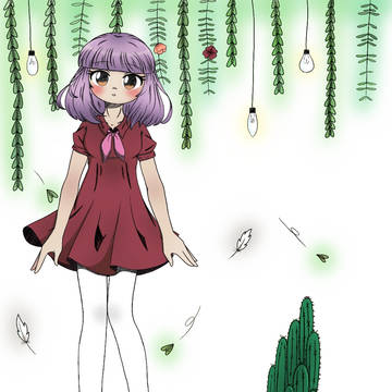 Narumi leaves, cactus