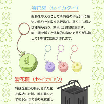 【PFAOS】清花袋・清花籠【アイテム】