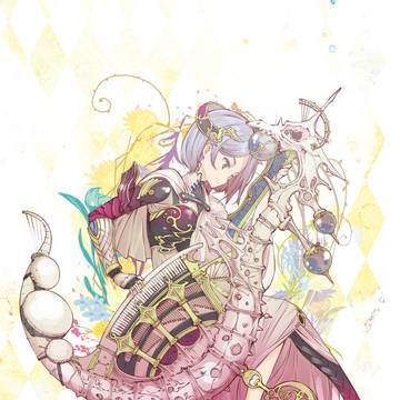 オリジナルファンタジー楽器弾きの少女