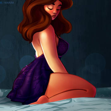 girl on the bed
