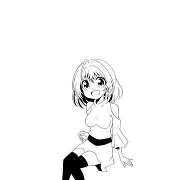 あんまり病んでない夢見りあむ（白黒）