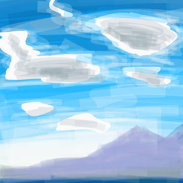 練習絵 / 霞ヶ浦と筑波山