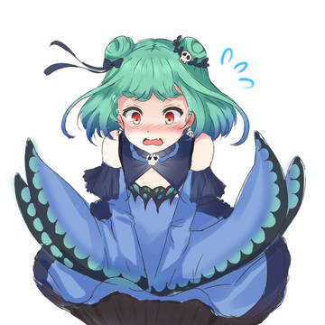 風にいたずらされるしあ