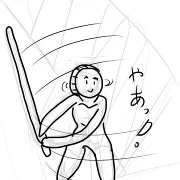 棒を持つ男