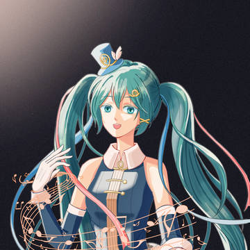 first time drawing miku !