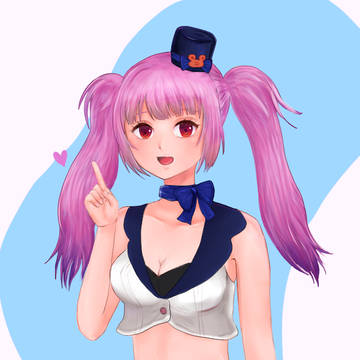 ブログのオリジナルキャラクター　マネ子（仮）ちゃん