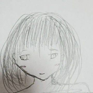 5年後の手書きの女の子
