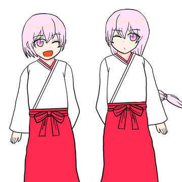 双子の巫女さん
