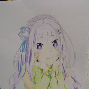 練習絵[８枚目]Re:ゼロから始める異世界生活/エミリア