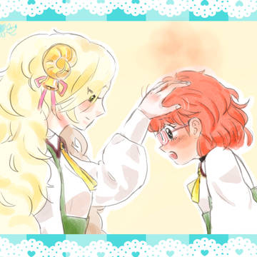 緑色のサスペンダーの少女たち