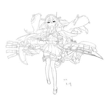 舰娘线稿