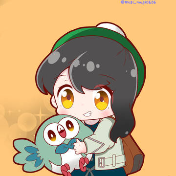 剣盾主人公と色違いモクロー