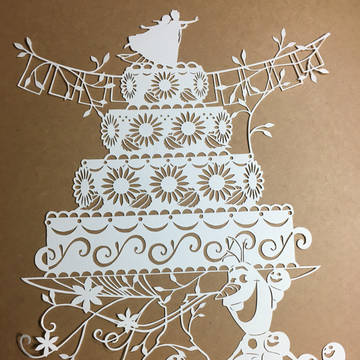 アナと雪の女王　切り絵