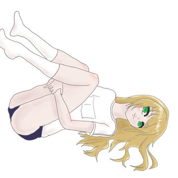 体操服を着た金髪の女の子