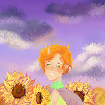 Olexei with sunflowers ♡´・ᴗ・`♡🌻