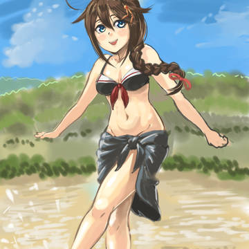 20200321ワンドロ未満暖かいのでちょっと早い水着時雨どん