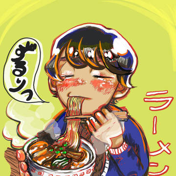 ラーメン食べてる子