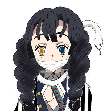 みつりちゃんに伊黒さんのコスプレさせてみた
