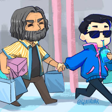 Hank takes Connor shopping