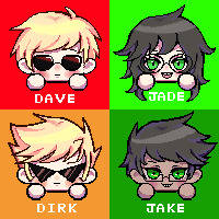 Human kids—pixel art