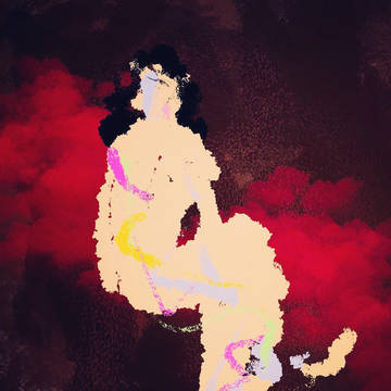 女人 坐在月亮下