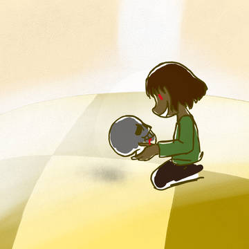 Chara x Sans (伊藤誠pose)