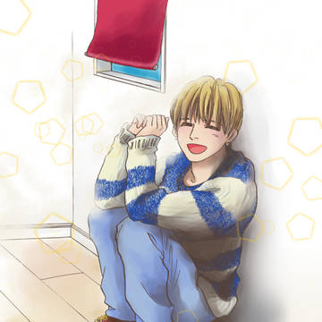 両耳ピアス男子